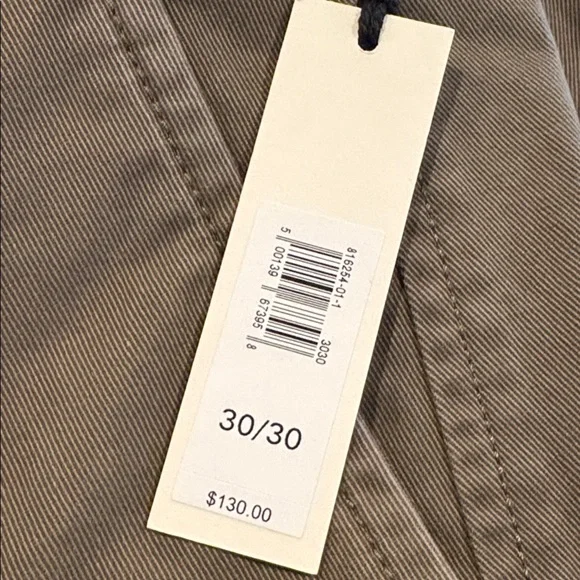 NWT Banana Republic Loose Dried Pinecone Brown Chino Sz 30 x 30.